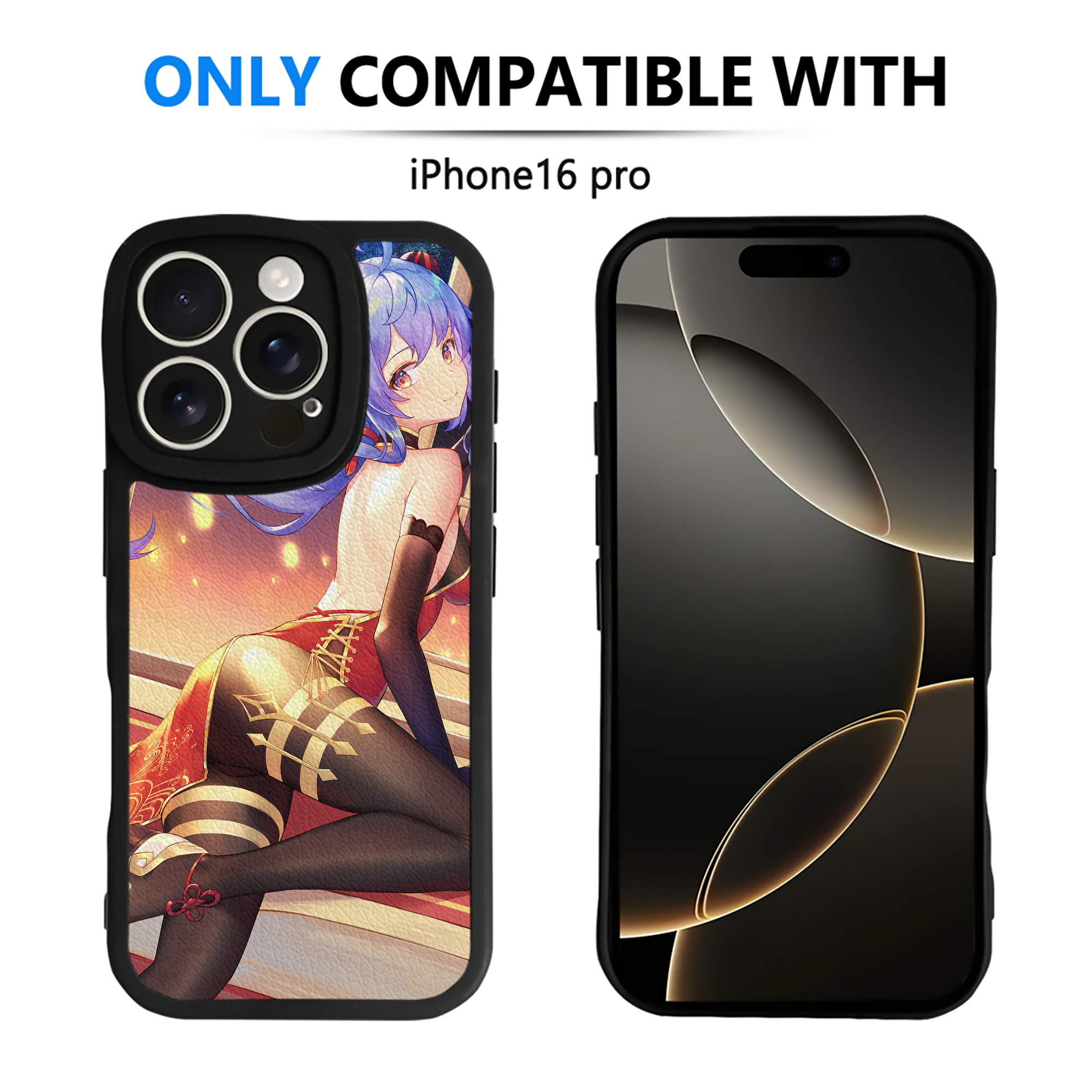 げんし神 genshin 【iPhone 16シリーズ対応】シリコンスマホケース（レザー調） 材質：シリコン
